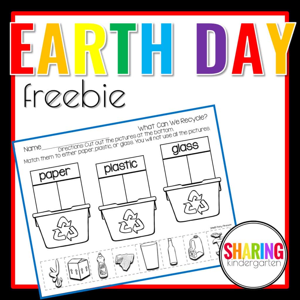 EARTH DAY FREEBIE COVER Earth Day Kindergarten Lesson Plans