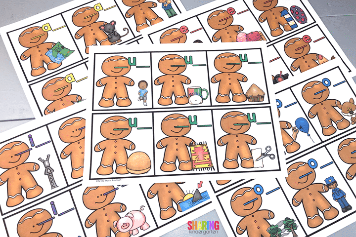 Gingerbread Learning Activities: Gingerbread Man CVC word building