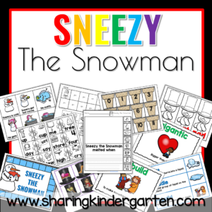 Sneezy the Snowman Printables and Activities