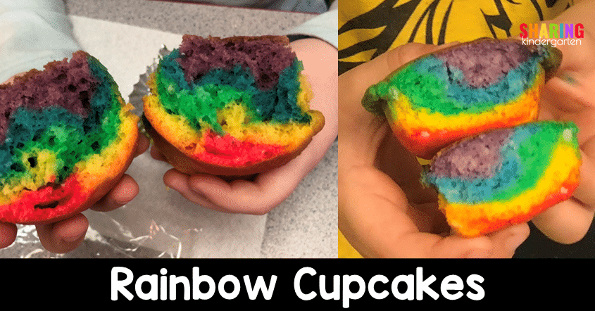 Rainbow Cupcakes in the Classroom