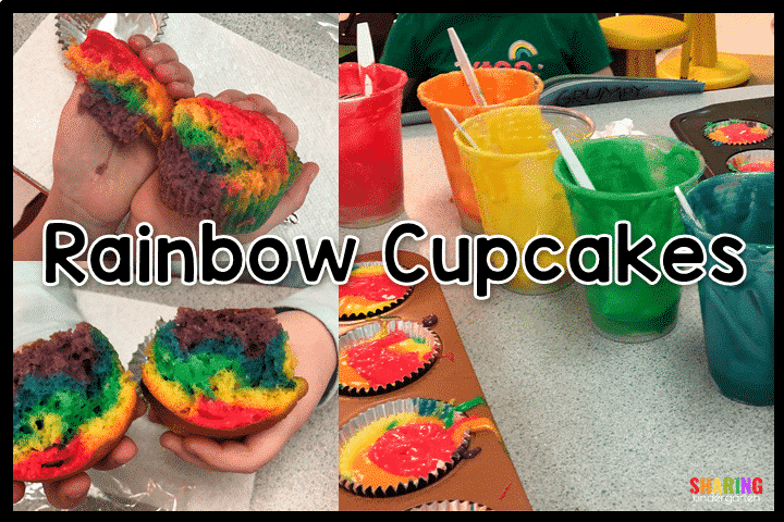 Simple Rainbow Cupcakes
