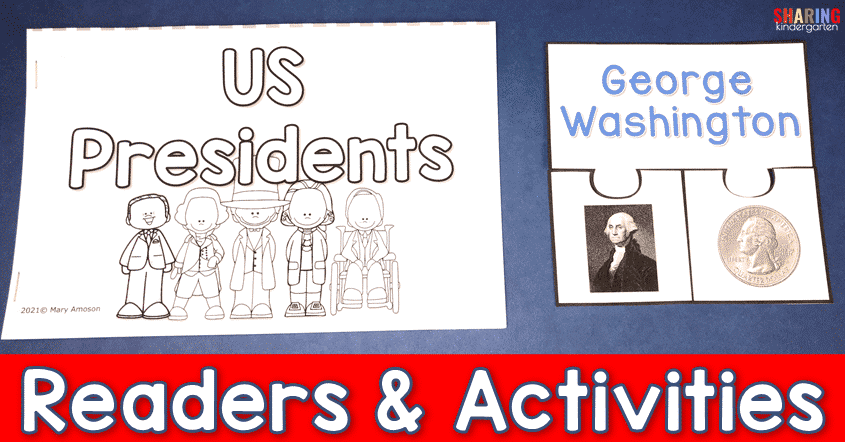 US Presidents Reader and other connecting activities for little learners. 