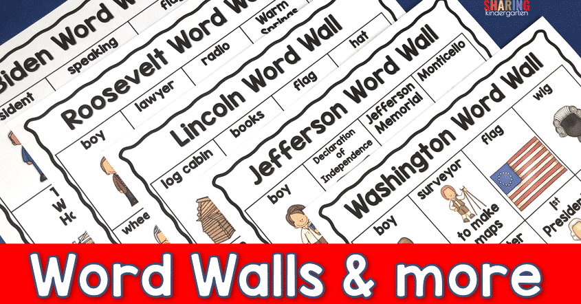 Presidents' Day Word Walls and MORE!