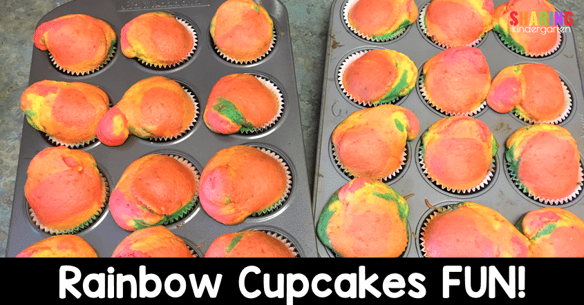 Rainbow cupcake fun!