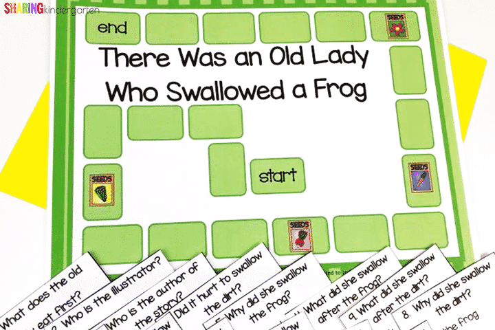 Reading Comprehension Game for There Was an Old Lady Who Swallowed a Frog