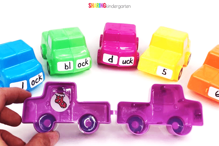 Use these truck eggs to make onset and rime learning activity.