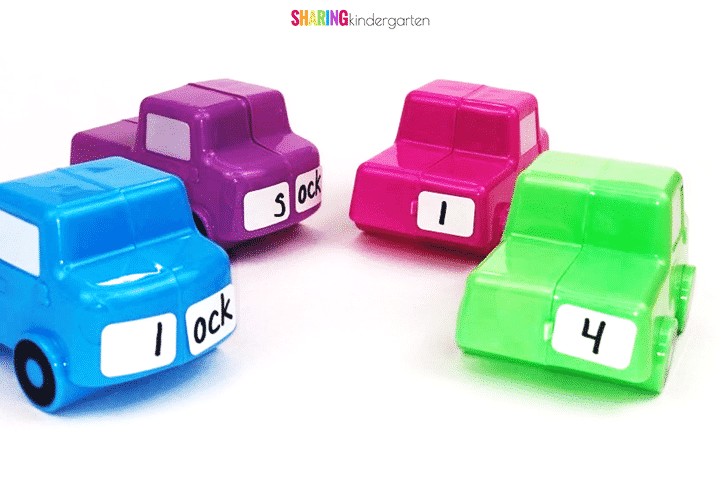 Add some car tags to these trucks to make it a learning activity for the classroom.