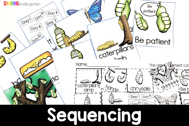 Sequencing the story The Very Impatient Caterpillar