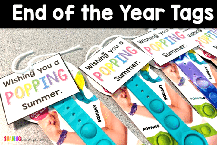 End of the Year gift tags for free from Sharing Kindergarten.