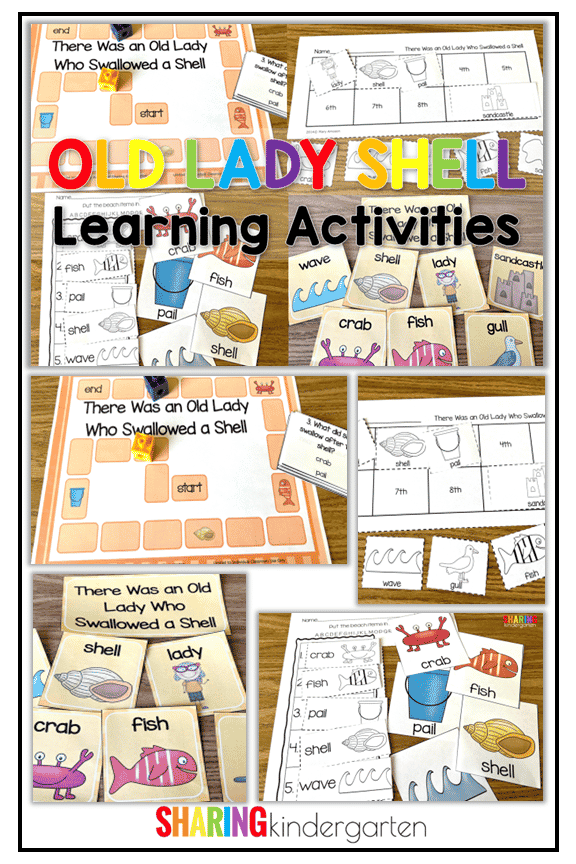 There Was an Old Lady Who Swallowed a Shell Learning Activities