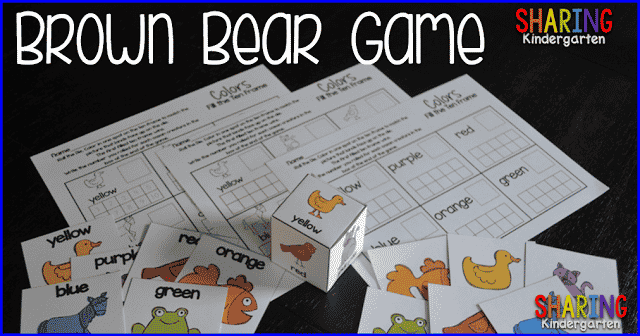 Fill the Ten Frame Brown Bear Game