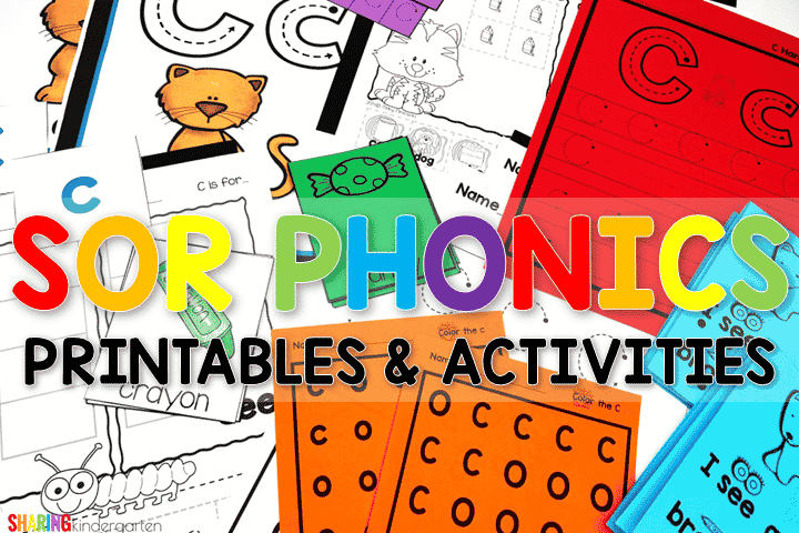 Kindergarten SOR Phonics Printables & Activities