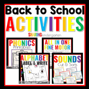 Back to School Printables and Back to School Activities
