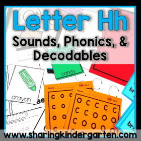 Letter Hh Activities Structured Literacy Printables Center Kinder