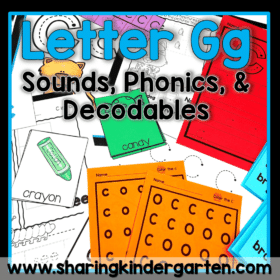 Letter Gg Activities Structured Literacy Printables Center Kinder