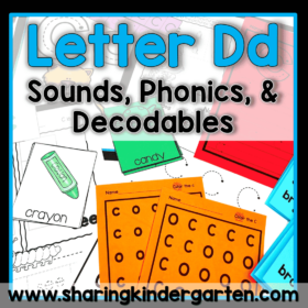 Letter Dd Activities Structured Literacy Printables Center Kinder