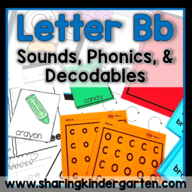 Letter Bb Activities Structured Literacy OG Printables Center Kinder