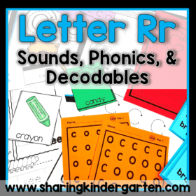 Letter Rr Activities Structured Literacy OG Printables Center Kinder