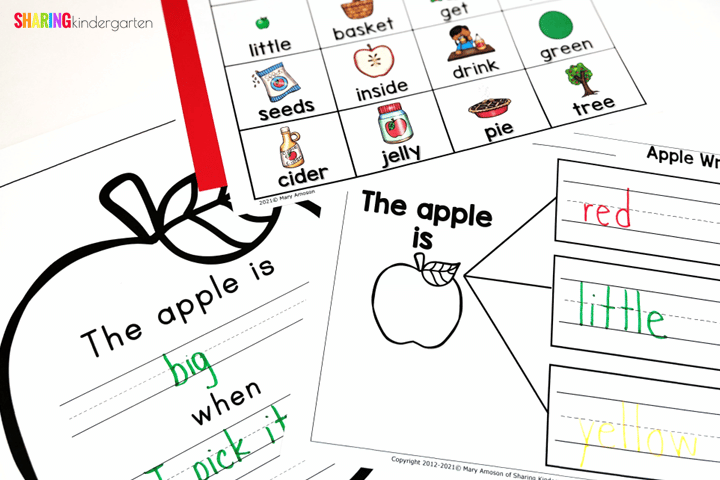 Apple Writing Activity that is perfect for Kindergarten