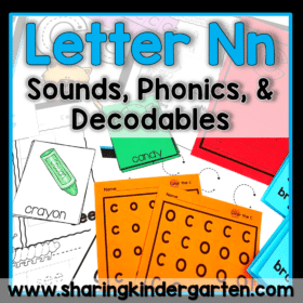 Letter Nn Activities Structured Literacy OG Printables Center Kinder