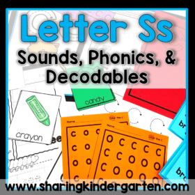 Letter Ss Activities Structured Literacy OG Printables Center Kinder