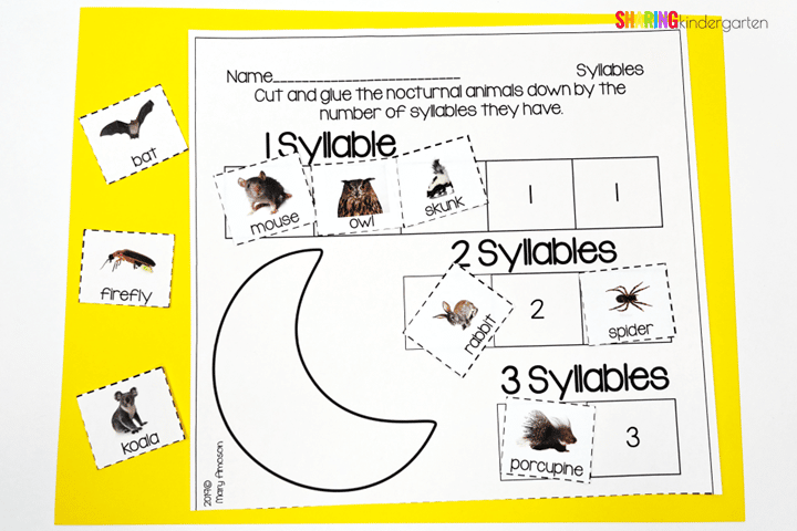 Integrated Nocturnal Animals Activities in Kindergarten