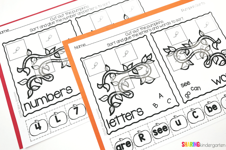 Pumpkin-Themed Review Printables