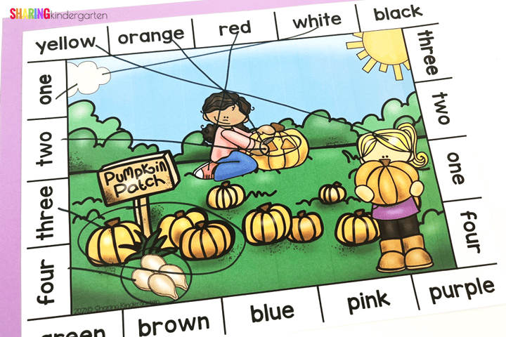 Reviewing Color and Number Words at the Pumpkin Patch