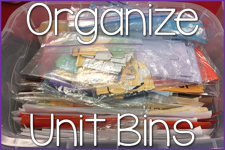 Classroom Clean-Up Tip Organizing My Unit Bins