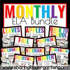 Monthly ELA Activities BUNDLE