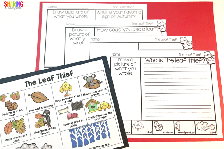 The Leaf Thief Activity: Writing Prompts and Word Wall