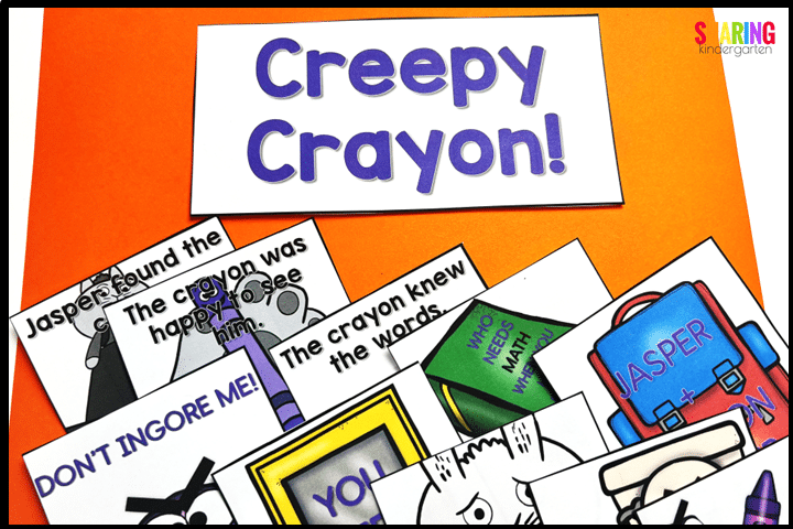 Creepy Crayon Activities Sequencing and Printables