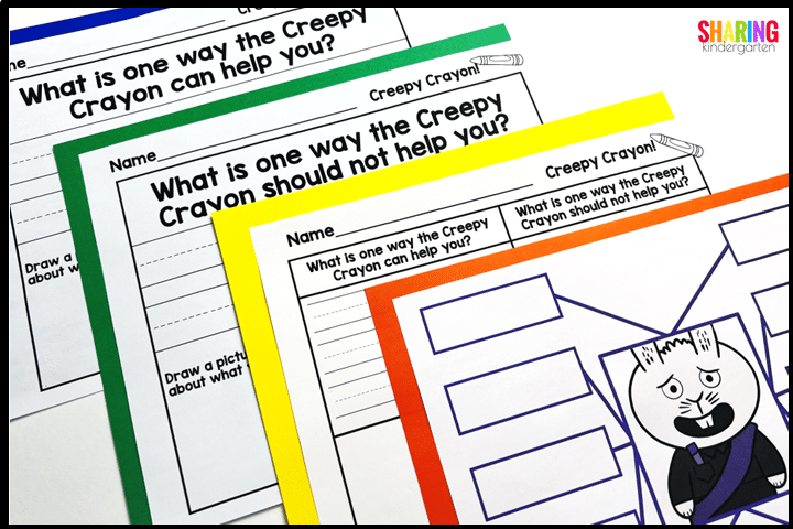 Creepy Crayon Activities Writing Prompts and more!