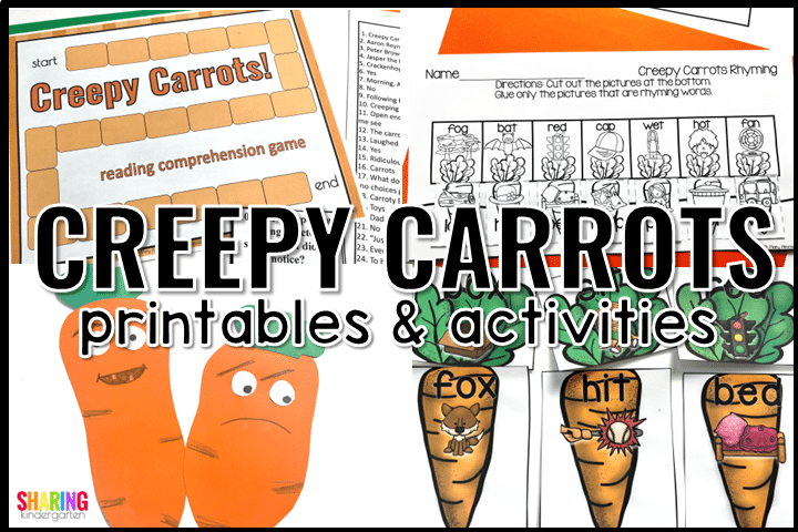 Creepy Carrots Activities in Kindergarten Creepy Carrots Printables in Kindergarten