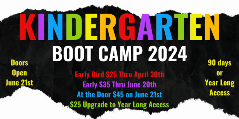 Kindergarten Boot Camp 2024