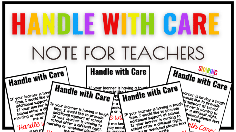 Handle with Care Note for Teachers