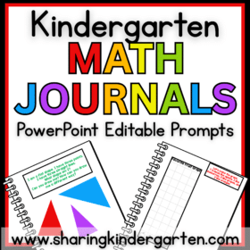 Kindergarten Math Journal Prompts