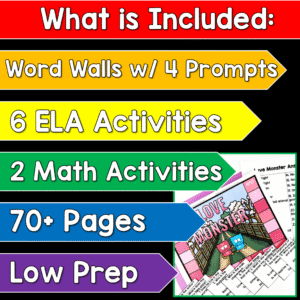 Love Monster Book Companion Activities Printables