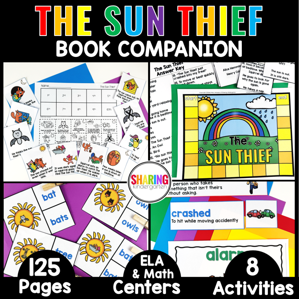 The Sun Thief Book Companion Activities Printables