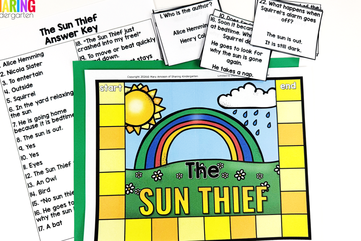 Reading Comprehension Game The Sun Thief