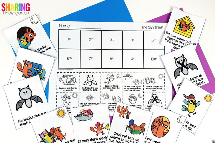 The Sun Thief Sequencing Printable and Cards