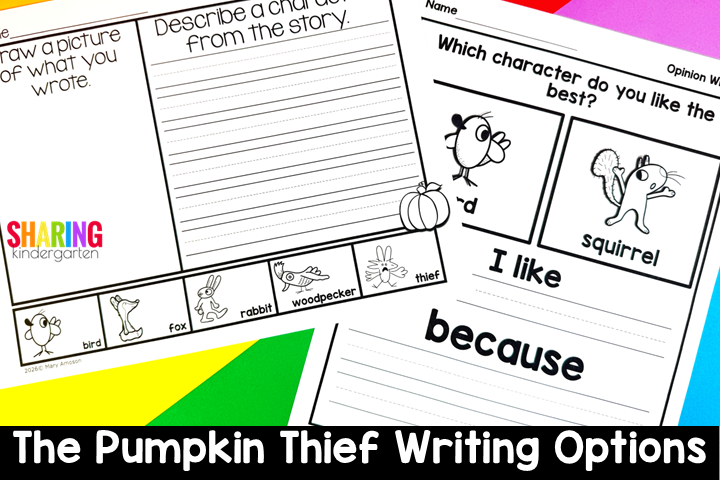 So many writing options for The Pumpkin Thief